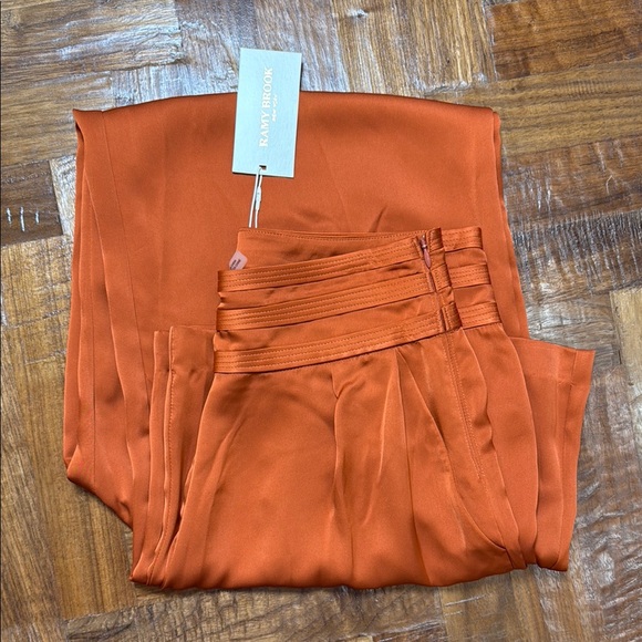 Ramy Brook Joss Wide-Leg Pants Burnt Orange NWT - Picture 5 of 5